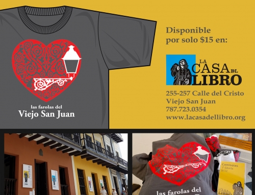 Camisetas “Amo las farolas del Viejo San Juan” disponibles en La Casa del Libro
